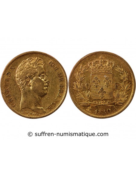 CHARLES X﻿ - 40 FRANCS OR 1830 A PARIS﻿