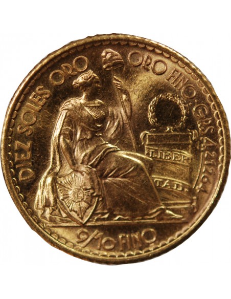 PEROU - 10 SOLS OR 1965 LIMA