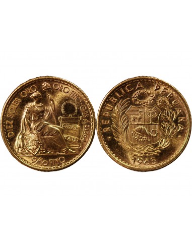 PEROU - 10 SOLS OR 1965 LIMA