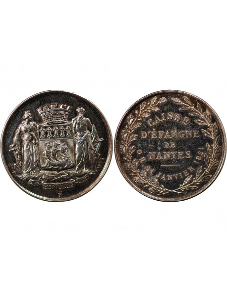 CAISSE D'EPARGNE DE NANTES - JETON ARGENT, 21 JANVIER 1821