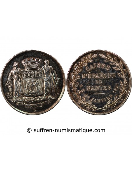 CAISSE D'EPARGNE DE NANTES - JETON ARGENT, 21 JANVIER 1821