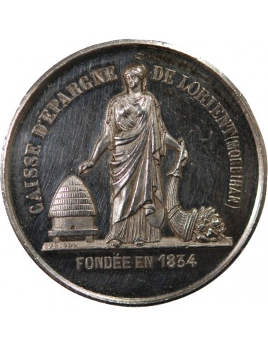 CAISSE D'EPARGNE DE LORIENT - JETON ARGENT poinçon Corne (après 1879)