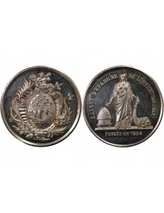 CAISSE D'EPARGNE DE LORIENT - JETON ARGENT poinçon Corne (après 1879) 2