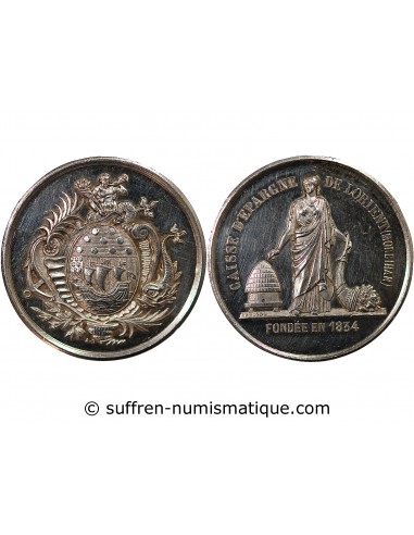 CAISSE D'EPARGNE DE LORIENT - JETON ARGENT poinçon Corne (après 1879)