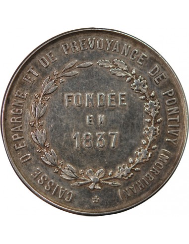 CAISSE D'EPARGNE DE LORIENT - JETON ARGENT poinçon Corne (après 1879)