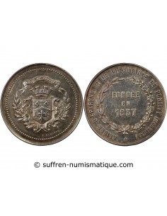 CAISSE D'EPARGNE DE LORIENT - JETON ARGENT poinçon Corne (après 1879)