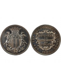 NOTAIRES DE RENNES - JETON ARGENT 1905 2