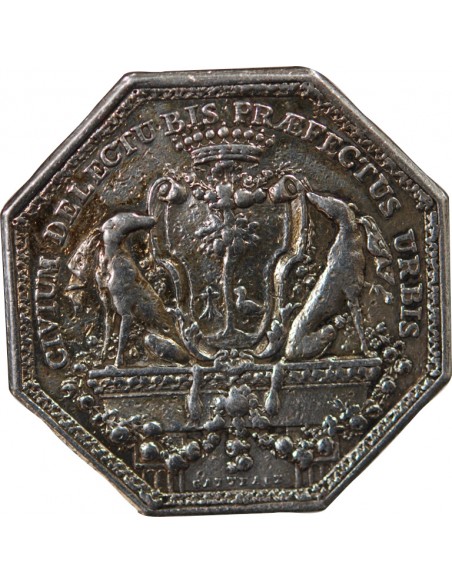 NOBLESSE DE BRETAGNE - YVES DE LA MOTTE FABLET, MAIRE DE RENNES - JETON ARGENT n.d. (c.1788)