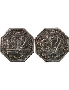 NOBLESSE DE BRETAGNE - YVES DE LA MOTTE FABLET, MAIRE DE RENNES - JETON ARGENT n.d. (c.1788) 2