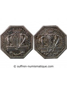 NOBLESSE DE BRETAGNE - YVES DE LA MOTTE FABLET, MAIRE DE RENNES - JETON ARGENT n.d. (c.1788)