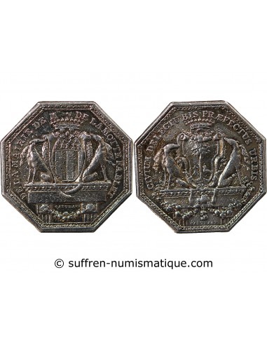 NOBLESSE DE BRETAGNE - YVES DE LA MOTTE FABLET, MAIRE DE RENNES - JETON ARGENT n.d. (c.1788)