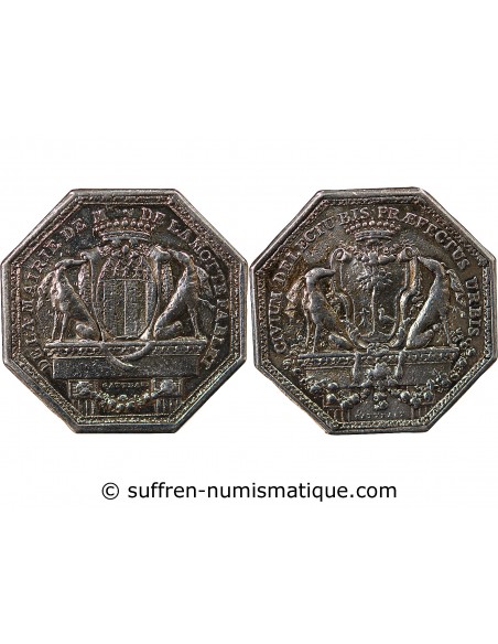 NOBLESSE DE BRETAGNE - YVES DE LA MOTTE FABLET, MAIRE DE RENNES - JETON ARGENT n.d. (c.1788)