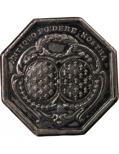 NOBLESSE DE BRETAGNE - RENE FRANCOIS, MARQUIS DE MENOU - JETON ARGENT n.d.