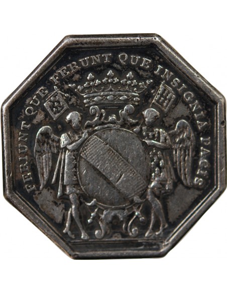 NOBLESSE DE BRETAGNE - RENE FRANCOIS, MARQUIS DE MENOU - JETON ARGENT n.d.