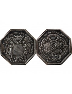 NOBLESSE DE BRETAGNE - RENE FRANCOIS, MARQUIS DE MENOU - JETON ARGENT n.d. 2