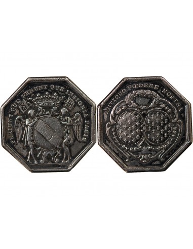 NOBLESSE DE BRETAGNE - RENE FRANCOIS, MARQUIS DE MENOU - JETON ARGENT n.d.