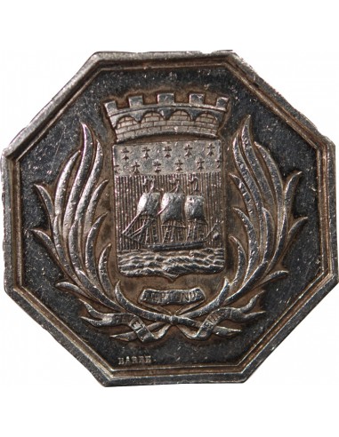 CHAMBRE DE COMMERCE DE NANTES - JETON ARGENT, BARRE, POINCON MAIN (1845-1855)