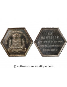 ASSURANCES MUTUELLES CONTRE L'INCENDIE, LA NANTAISE - JETON ARGENT - NANTES POINCON CORNE (après 1879), Ets. CHARPENTIER