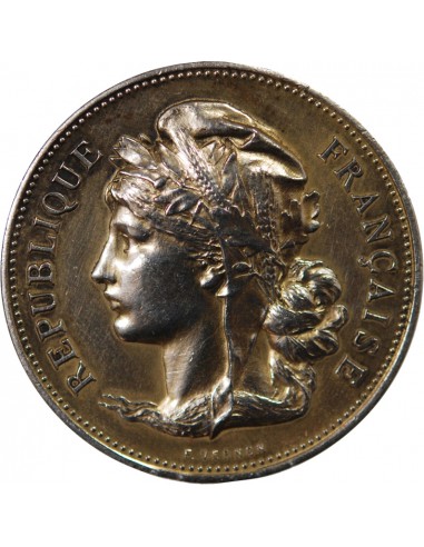 VILLE DE VANNES - JETON ARGENT DORE - GRAVEUR F. VERNON, fin XIXe, début XXe.