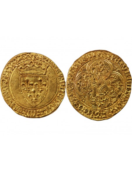 CHARLES VI LE FOU - ECU D'OR A LA COURONNE, 1420-1423