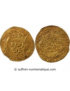 CHARLES VI LE FOU - ECU D'OR A LA COURONNE, 1421-1422, LE CROTOY ?