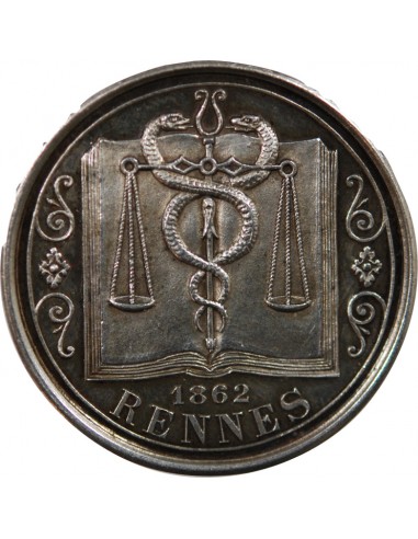 1 jeton Argent poinçon Abeille (après 1860-1879) 9 Rennes