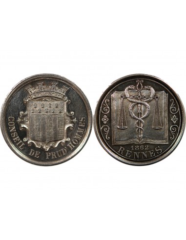 1 jeton Argent poinçon Abeille (après 1860-1879) 9 Rennes