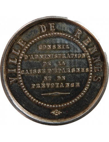 1 jeton Argent Poinçon Corne (après 1879) 9 Rennes