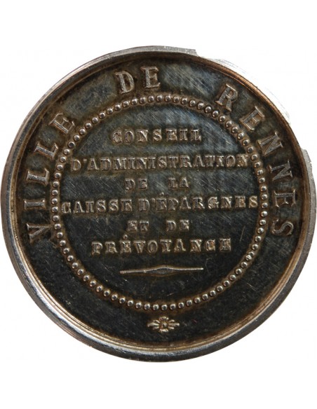 1 jeton Argent Poinçon Corne (après 1879) 9 Rennes