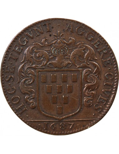 MAIRE DE NANTES - GUILLAUME DE LISLE DE LA NICOLLIERE - JETON ARGENT 1687