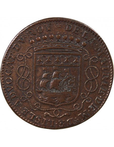 MAIRE DE NANTES - GUILLAUME DE LISLE DE LA NICOLLIERE - JETON ARGENT 1687