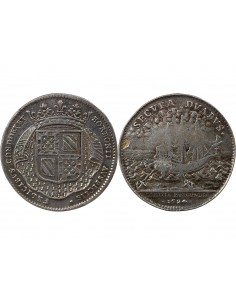 ETATS DE BOURGOGNE, LE PRINCE DE CONDÉ ET LE DUC DE BOURBON - JETON ARGENT 1694 2