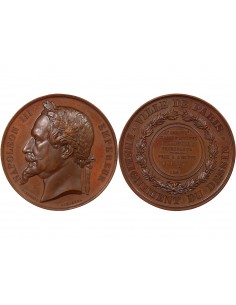 ENSEIGNEMENT DU DESSIN, NAPOLEON III - MEDAILLE 1867 2