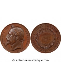 ENSEIGNEMENT DU DESSIN, NAPOLEON III - MEDAILLE 1867