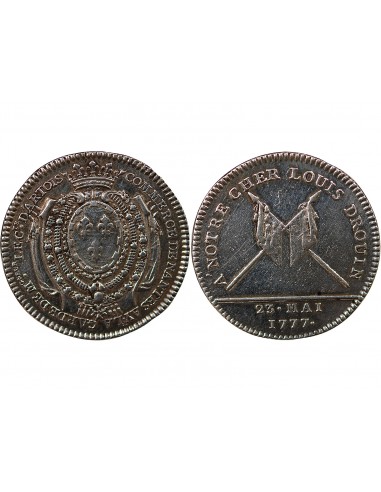 CHAMBRE DE COMMERCE DE NANTES, LOUIS DROUIN - JETON ARGENT 1777