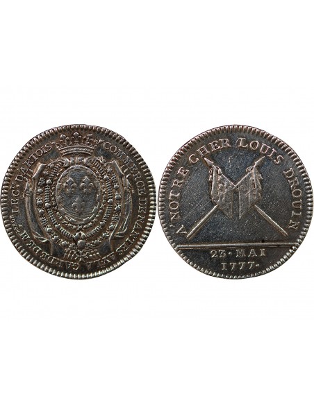 CHAMBRE DE COMMERCE DE NANTES, LOUIS DROUIN - JETON ARGENT 1777