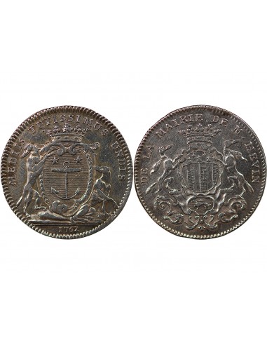 MAIRE DE RENNES - JACQUES JULIEN HEVIN - JETON ARGENT 1762