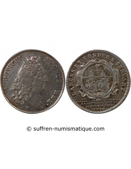 CORPORATIONS DES MARCHANDS EPICIERS APOTIQUAIRES  - JETON ARGENT 1710