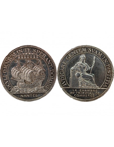 TRIBUNAL DE COMMERCE DE NANTES - JETON ARGENT, SANS POINCON CORNE