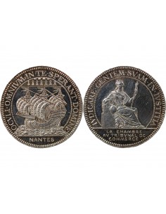 TRIBUNAL DE COMMERCE DE NANTES - JETON ARGENT, SANS POINCON CORNE 2