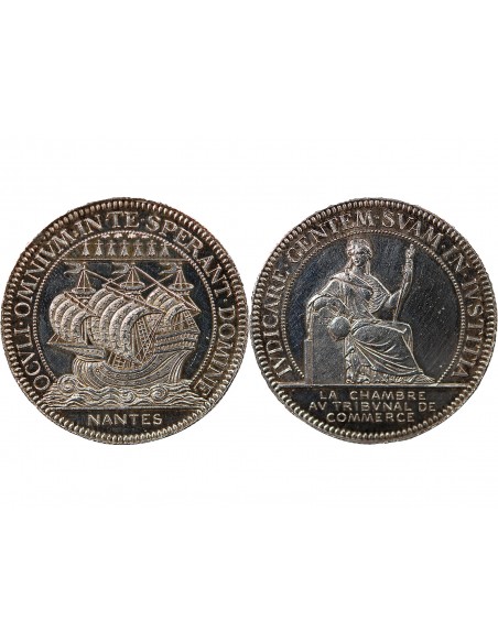 TRIBUNAL DE COMMERCE DE NANTES - JETON ARGENT, SANS POINCON CORNE