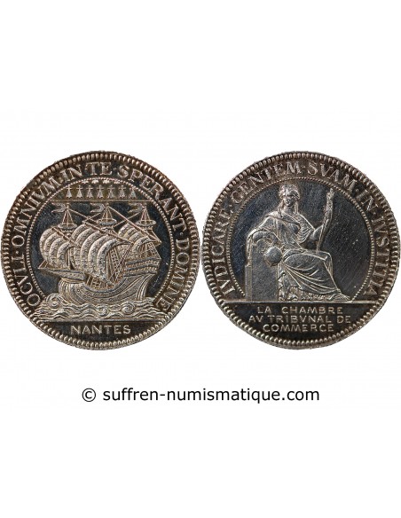 TRIBUNAL DE COMMERCE DE NANTES - JETON ARGENT, SANS POINCON CORNE