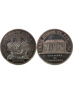 TRIBUNAL DE COMMERCE DE NANTES - JETON ARGENT, SANS POINCON CORNE 2