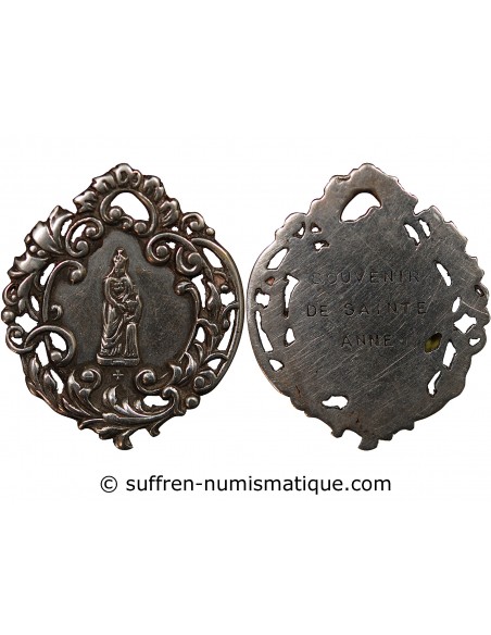 AURAY, BASILIQUE ET SANCTUAIRE DE SAINTE-ANNE - MEDAILLE SOUVENIR ARGENT