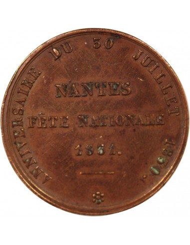 SECONDE REPUBLIQUE, FÊTE NATIONALE DE NANTES - MEDAILLE CUIVRE 1851