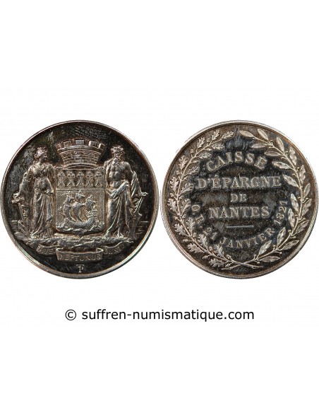 CAISSE D'EPARGNE DE NANTES - JETON ARGENT, 21 JANVIER 1821