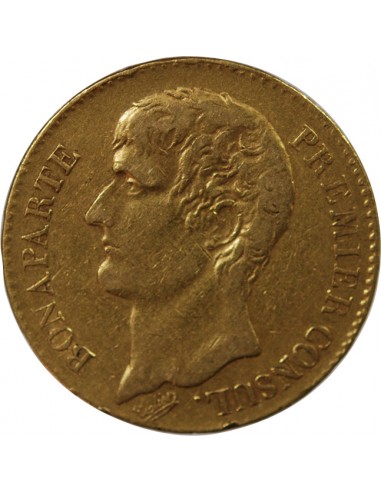 BONAPARTE Ier CONSUL﻿ - 40 FRANCS OR AN XI A PARIS﻿﻿