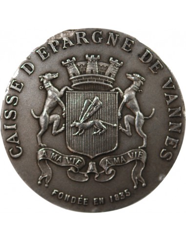 CAISSE D'EPARGNE DE VANNES - JETON ARGENT - POINCON CORNE (après 1879)