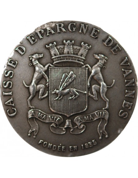 CAISSE D'EPARGNE DE VANNES - JETON ARGENT - POINCON CORNE (après 1879)