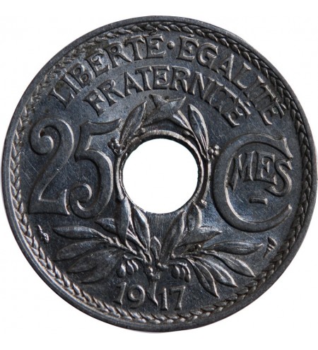 LINDAUER - 25 CENTIMES 1917 SOULIGNE